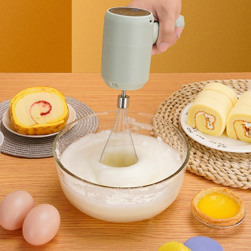 Electric Whisk Wireless Handheld Rechargeable Cream Mixer Kitchen Gadgets