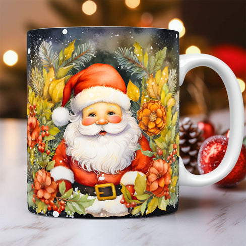 Christmas Theme Ceramic Mug 3D Santa Claus Coffee Cup Kitchen Gadgets