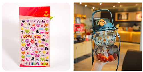 Internet Celebrity Bear Water Summer Student Cute Personality Double Drink Large Capacity Plastic Cup With Straw