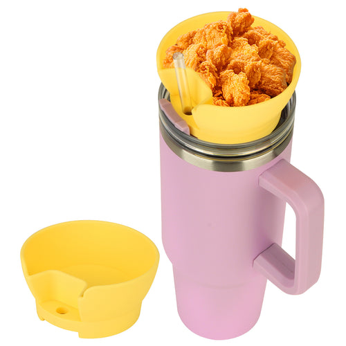 Popcorn Snack Cup Lid Straw