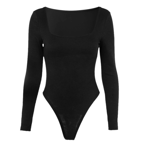 Long Sleeve Bodysuit  fitted thong  for Women