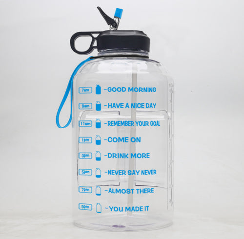 Creative Gradient Portable Plastic Big Water Bottle