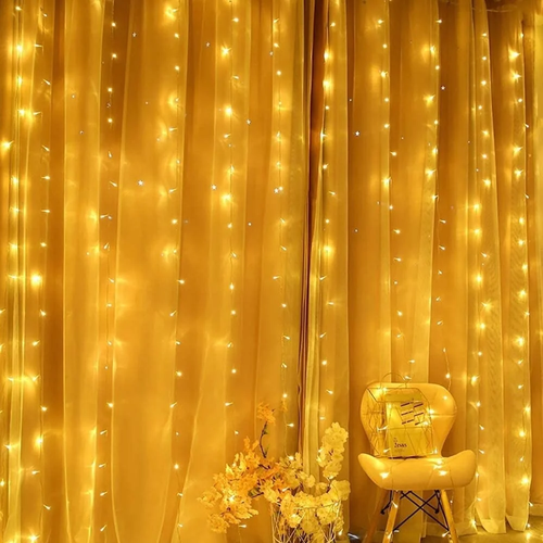 Led Window Curtain Lights,9.8x9.8FT 300LED, Remote Control ,USB Powered 8 Modes, for Bedroom, Outdoor, Garden