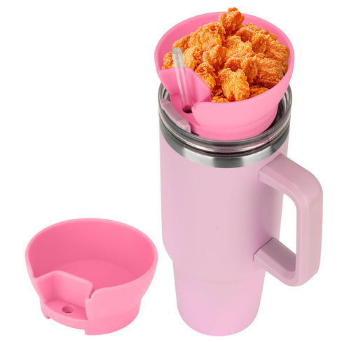 Popcorn Snack Cup Lid Straw