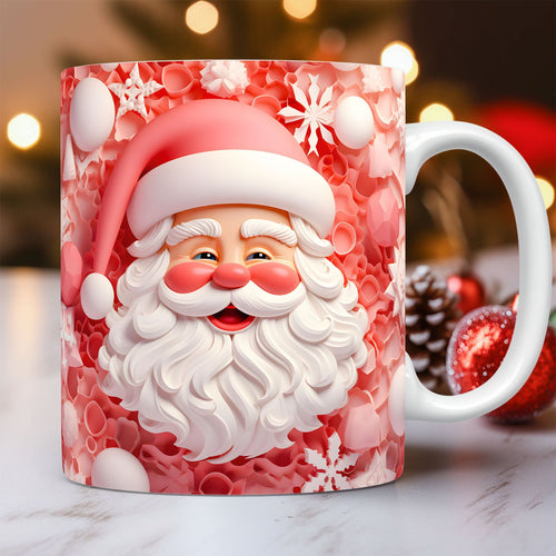 Christmas Theme Ceramic Mug 3D Santa Claus Coffee Cup Kitchen Gadgets