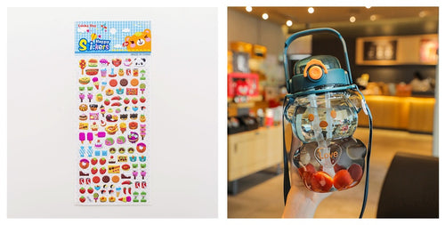 Internet Celebrity Bear Water Summer Student Cute Personality Double Drink Large Capacity Plastic Cup With Straw