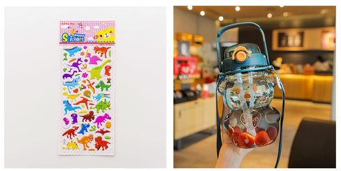 Internet Celebrity Bear Water Summer Student Cute Personality Double Drink Large Capacity Plastic Cup With Straw